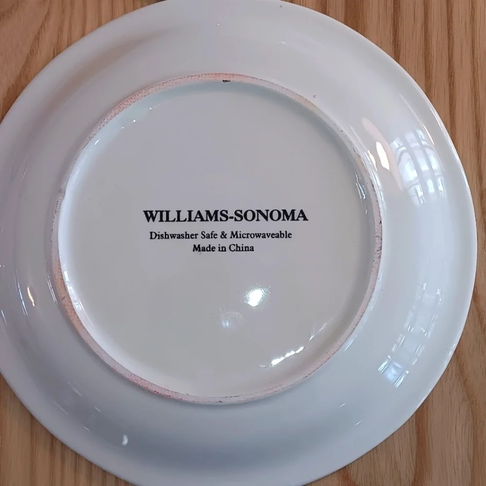 William Sonoma Snowman Dessert Plates Set Of Six